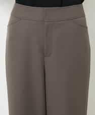 FMLAA10180 MICHEL KLEIN(ミッシェルクラン) [定番人気]ストレッチワイドパンツ ブラウン(87)