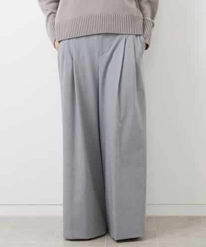 FMLAA12230 MICHEL KLEIN [3サイズ展開]ストレッチタックワイドパンツ