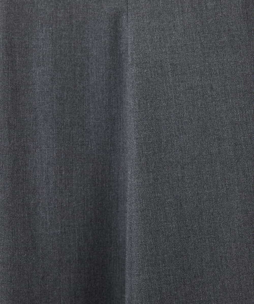 FMLAA12230 MICHEL KLEIN(ミッシェルクラン) [3サイズ展開]ストレッチタックワイドパンツ ダークグレー