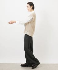 FMLAA60220 MICHEL KLEIN(ミッシェルクラン) [WEB限定]裏起毛ワイドパンツ ネイビー