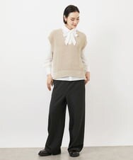 FMLAA60220 MICHEL KLEIN(ミッシェルクラン) [WEB限定]裏起毛ワイドパンツ ネイビー