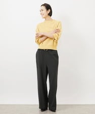 FMLAA60220 MICHEL KLEIN(ミッシェルクラン) [WEB限定]裏起毛ワイドパンツ ネイビー