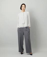 FMLAD10230 MICHEL KLEIN(ミッシェルクラン) コージーワイドパンツ ネイビー