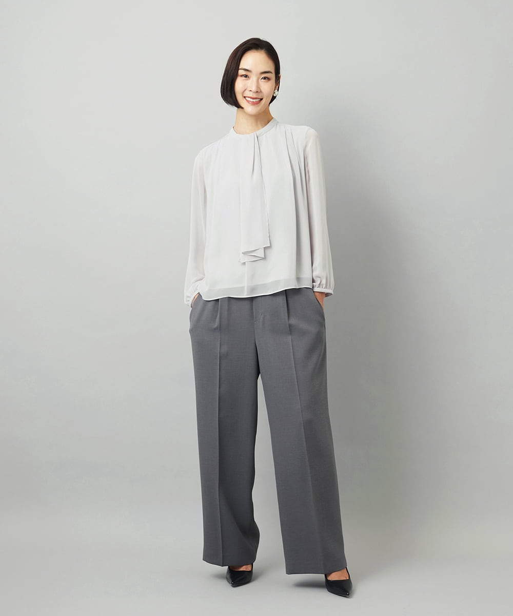 FMLAD10230 MICHEL KLEIN(ミッシェルクラン) コージーワイドパンツ ネイビー
