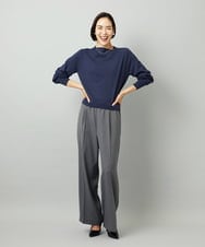 FMLAD10230 MICHEL KLEIN(ミッシェルクラン) コージーワイドパンツ ネイビー