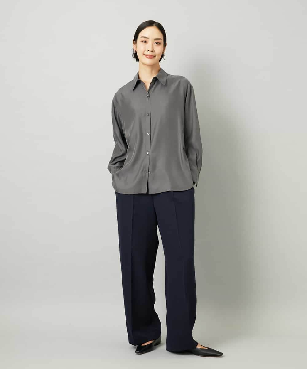 FMLAD10230 MICHEL KLEIN(ミッシェルクラン) コージーワイドパンツ ネイビー