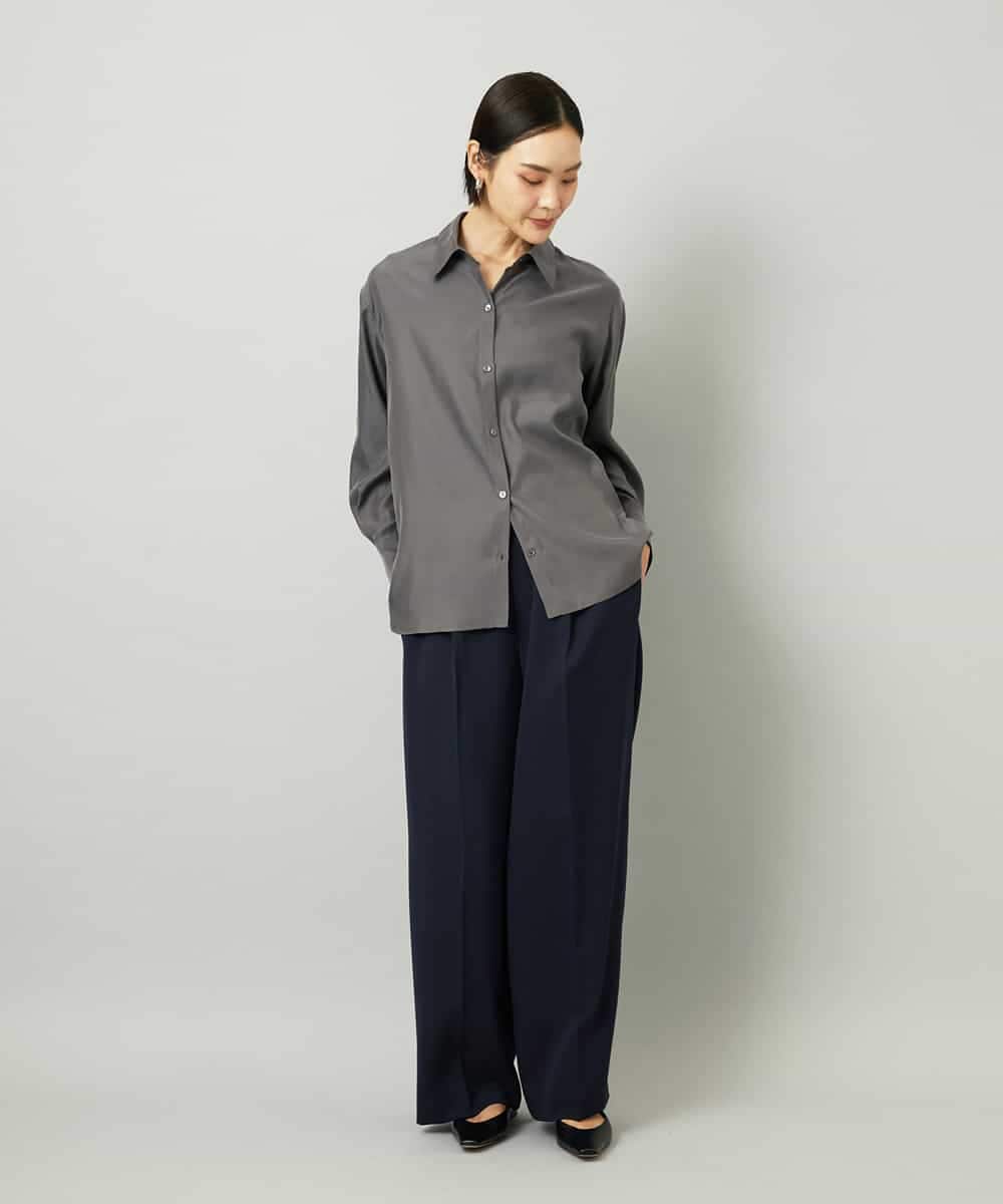 FMLAD10230 MICHEL KLEIN(ミッシェルクラン) コージーワイドパンツ ネイビー