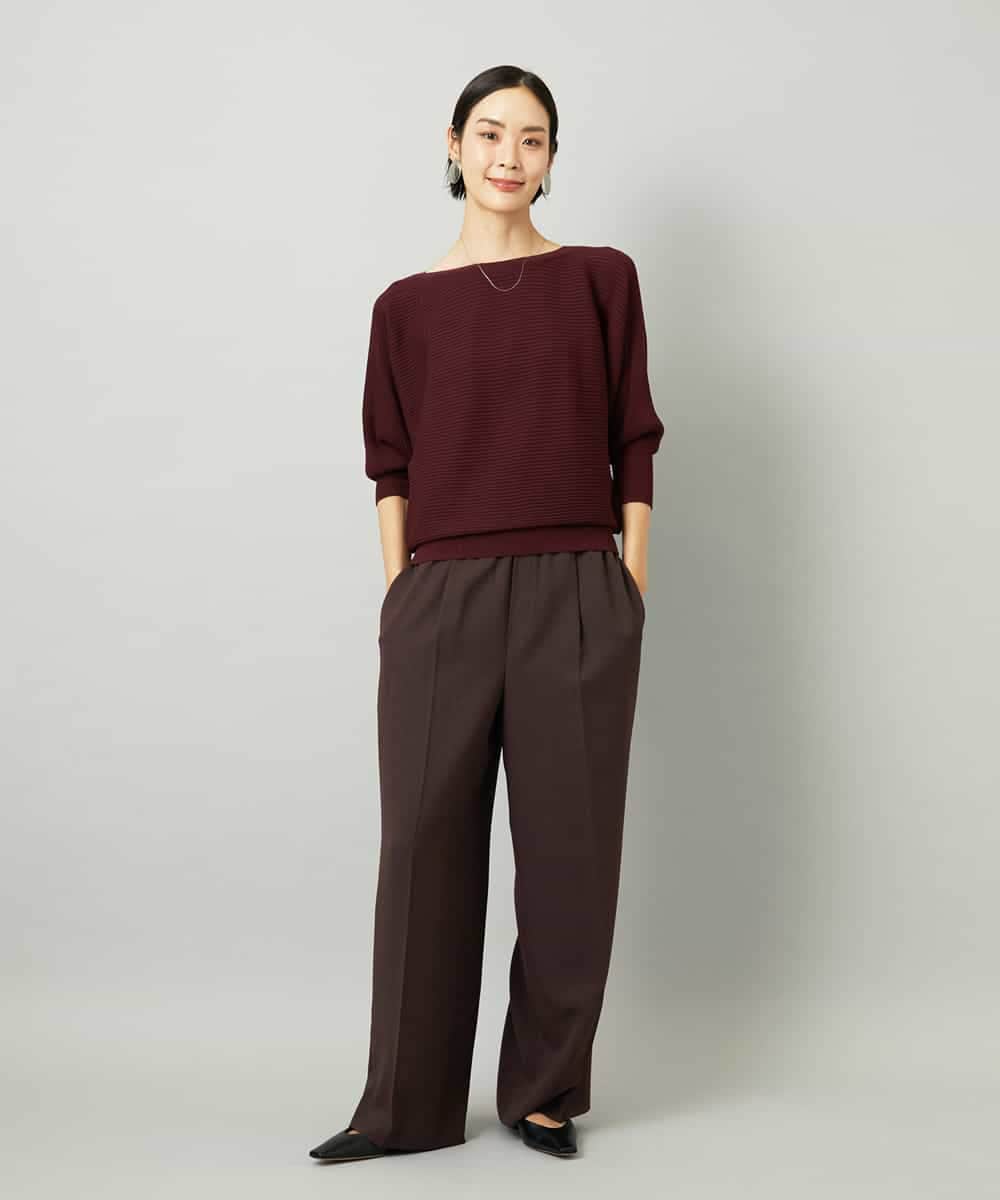 FMLAD10230 MICHEL KLEIN(ミッシェルクラン) コージーワイドパンツ ネイビー
