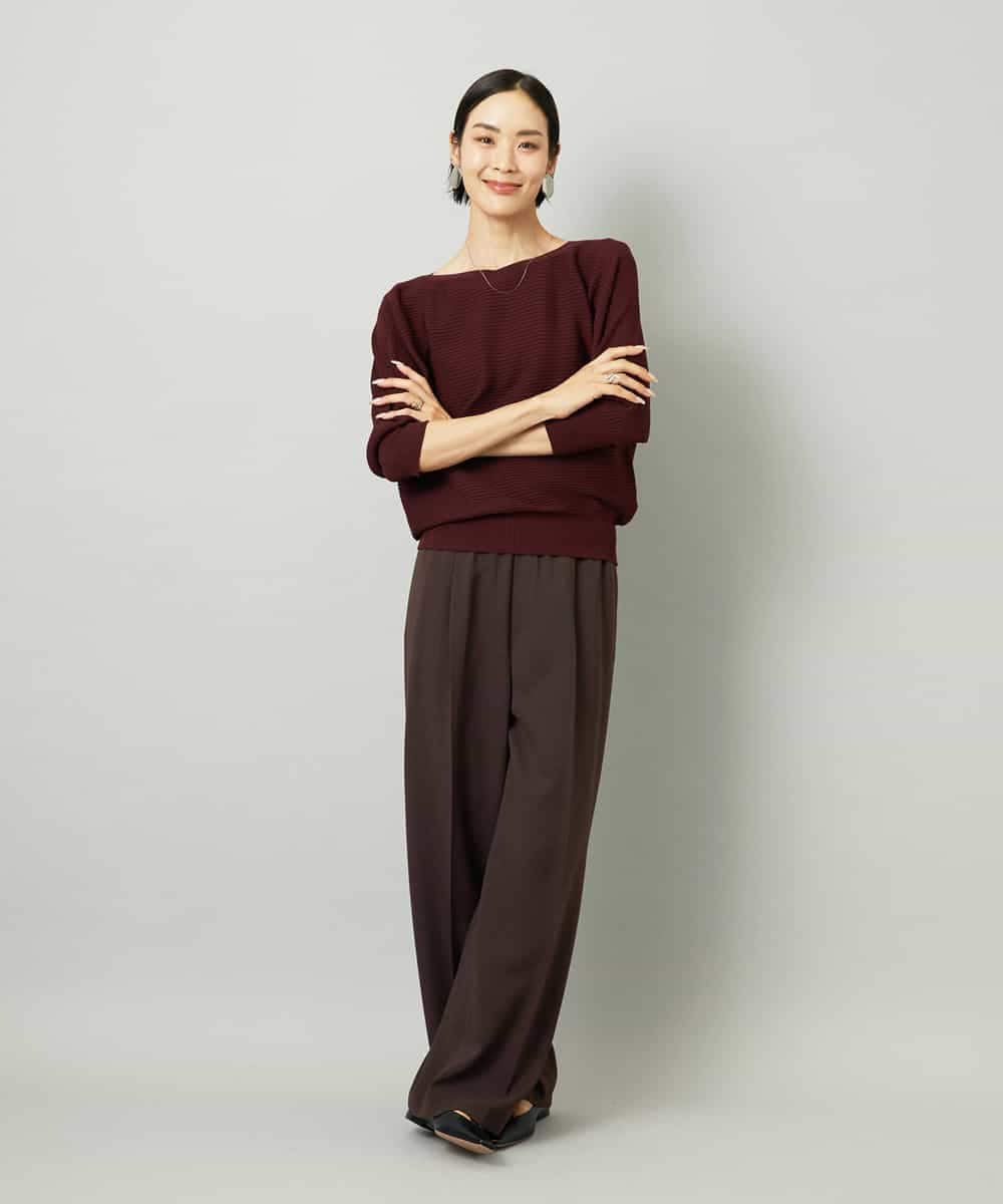 FMLAD10230 MICHEL KLEIN(ミッシェルクラン) コージーワイドパンツ ネイビー