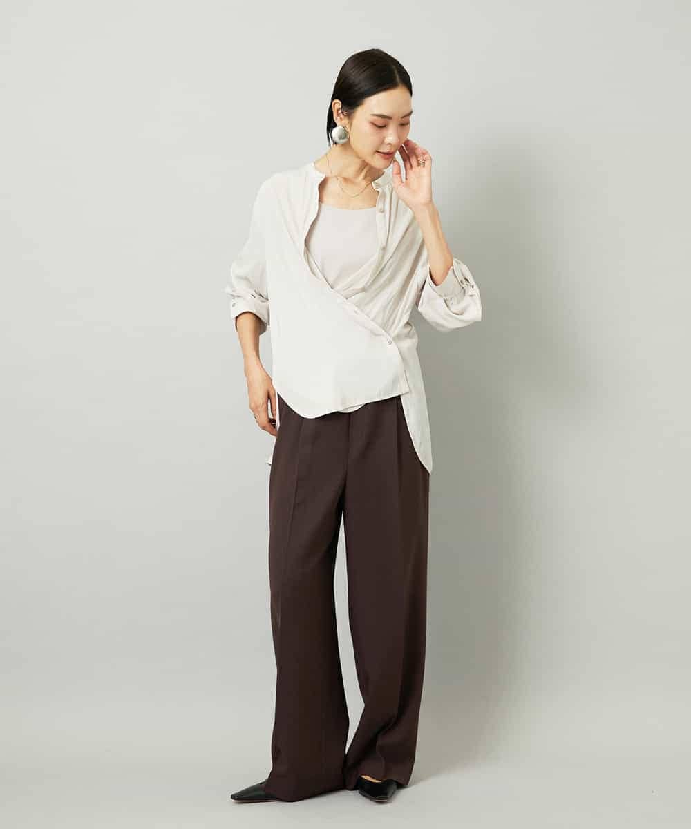 FMLAD10230 MICHEL KLEIN(ミッシェルクラン) コージーワイドパンツ ネイビー