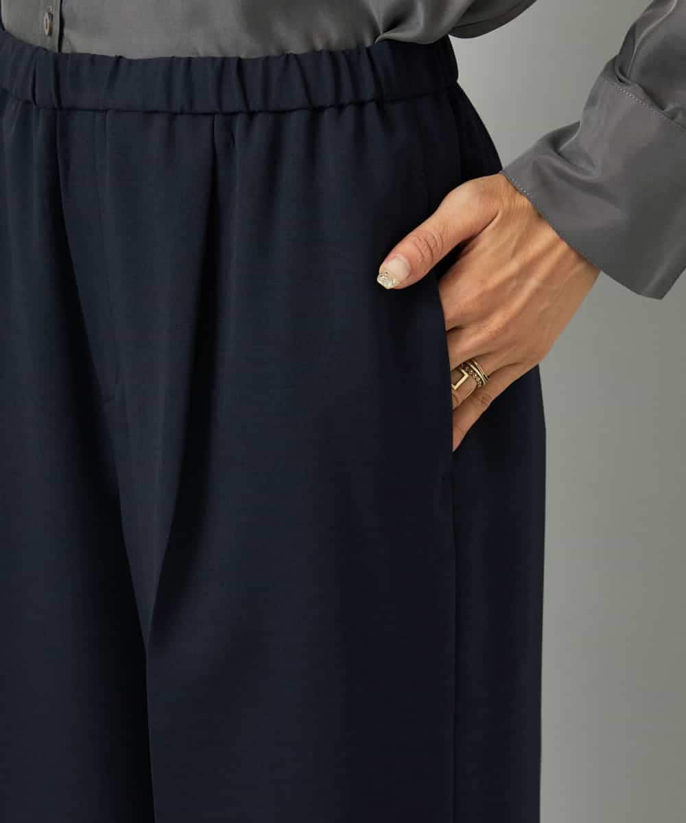FMLAD10230 MICHEL KLEIN(ミッシェルクラン) コージーワイドパンツ ネイビー