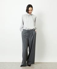 FMLAD14260 MICHEL KLEIN(ミッシェルクラン) 2WAYストレッチワイドパンツ グレー