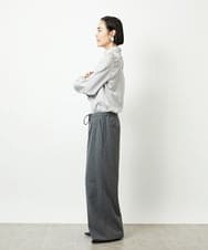 FMLAD14260 MICHEL KLEIN(ミッシェルクラン) 2WAYストレッチワイドパンツ グレー