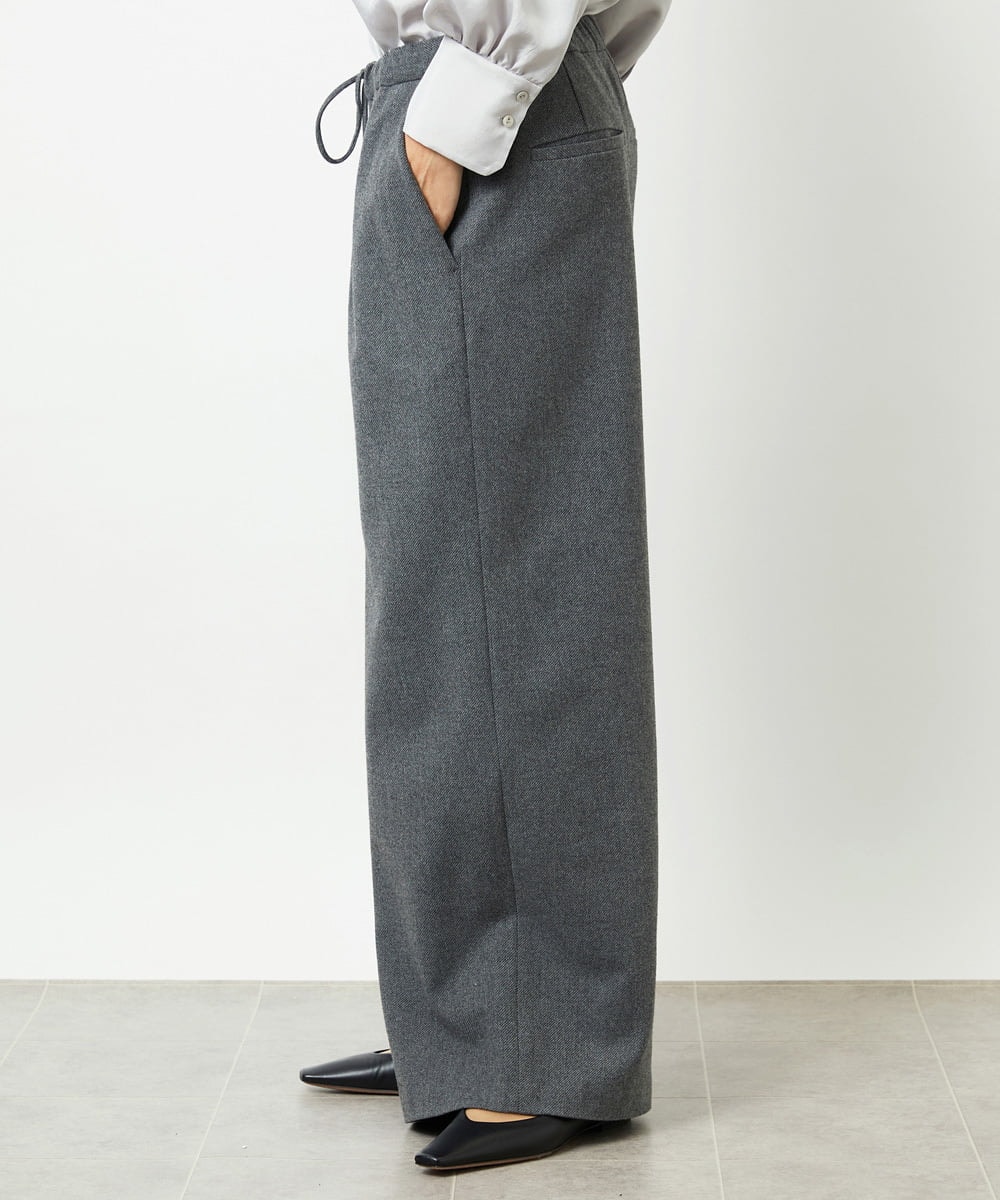 FMLAD14260 MICHEL KLEIN(ミッシェルクラン) 2WAYストレッチワイドパンツ グレー