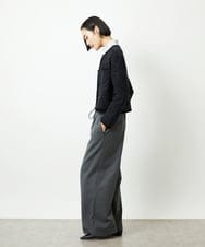 FMLAD14260 MICHEL KLEIN(ミッシェルクラン) 2WAYストレッチワイドパンツ グレー