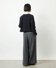 FMLAD14260 MICHEL KLEIN(ミッシェルクラン) 2WAYストレッチワイドパンツ グレー