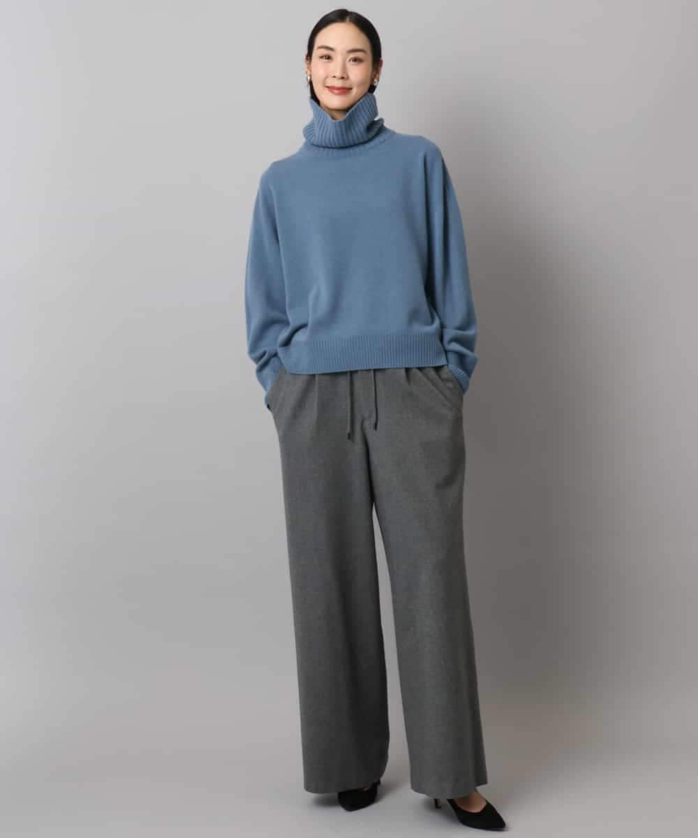 FMLAD14260 MICHEL KLEIN(ミッシェルクラン) 2WAYストレッチワイドパンツ グレー