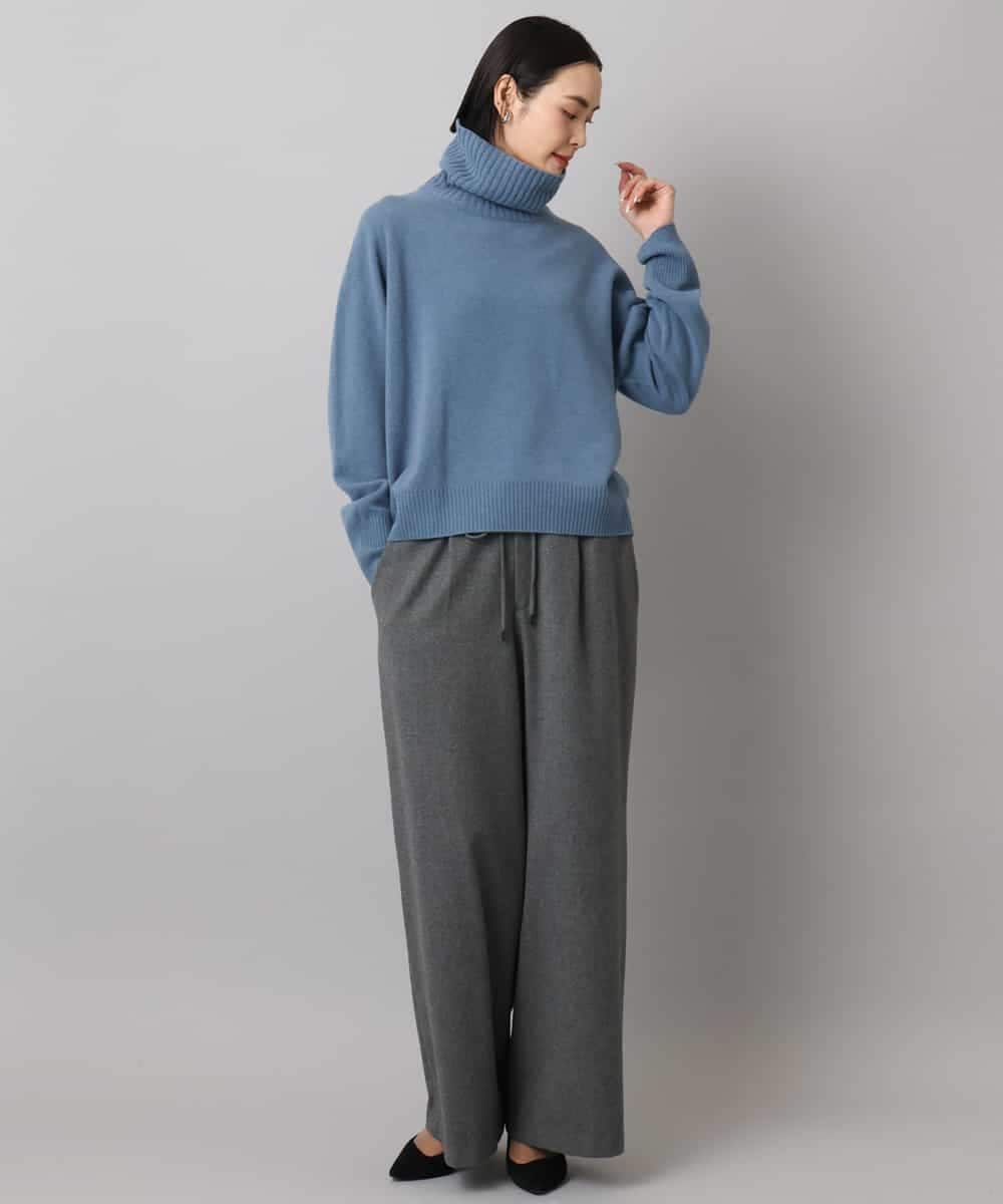 FMLAD14260 MICHEL KLEIN(ミッシェルクラン) 2WAYストレッチワイドパンツ グレー