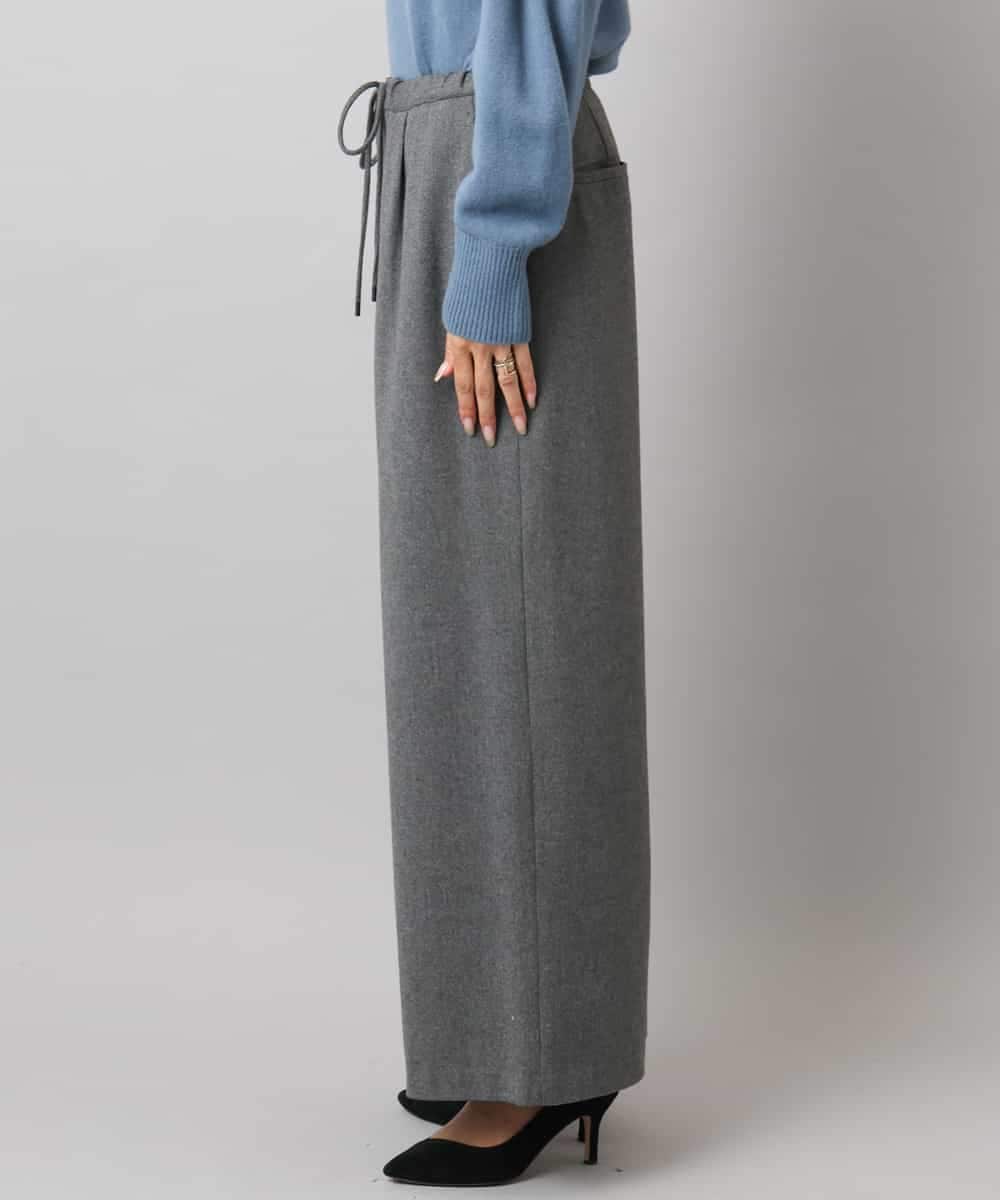 FMLAD14260 MICHEL KLEIN(ミッシェルクラン) 2WAYストレッチワイドパンツ グレー