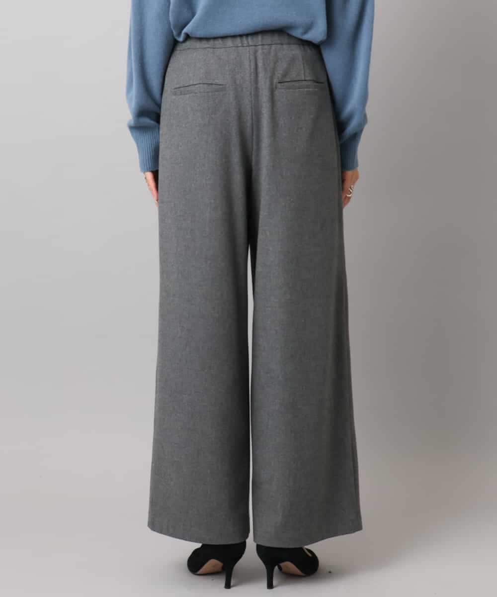 FMLAD14260 MICHEL KLEIN(ミッシェルクラン) 2WAYストレッチワイドパンツ グレー