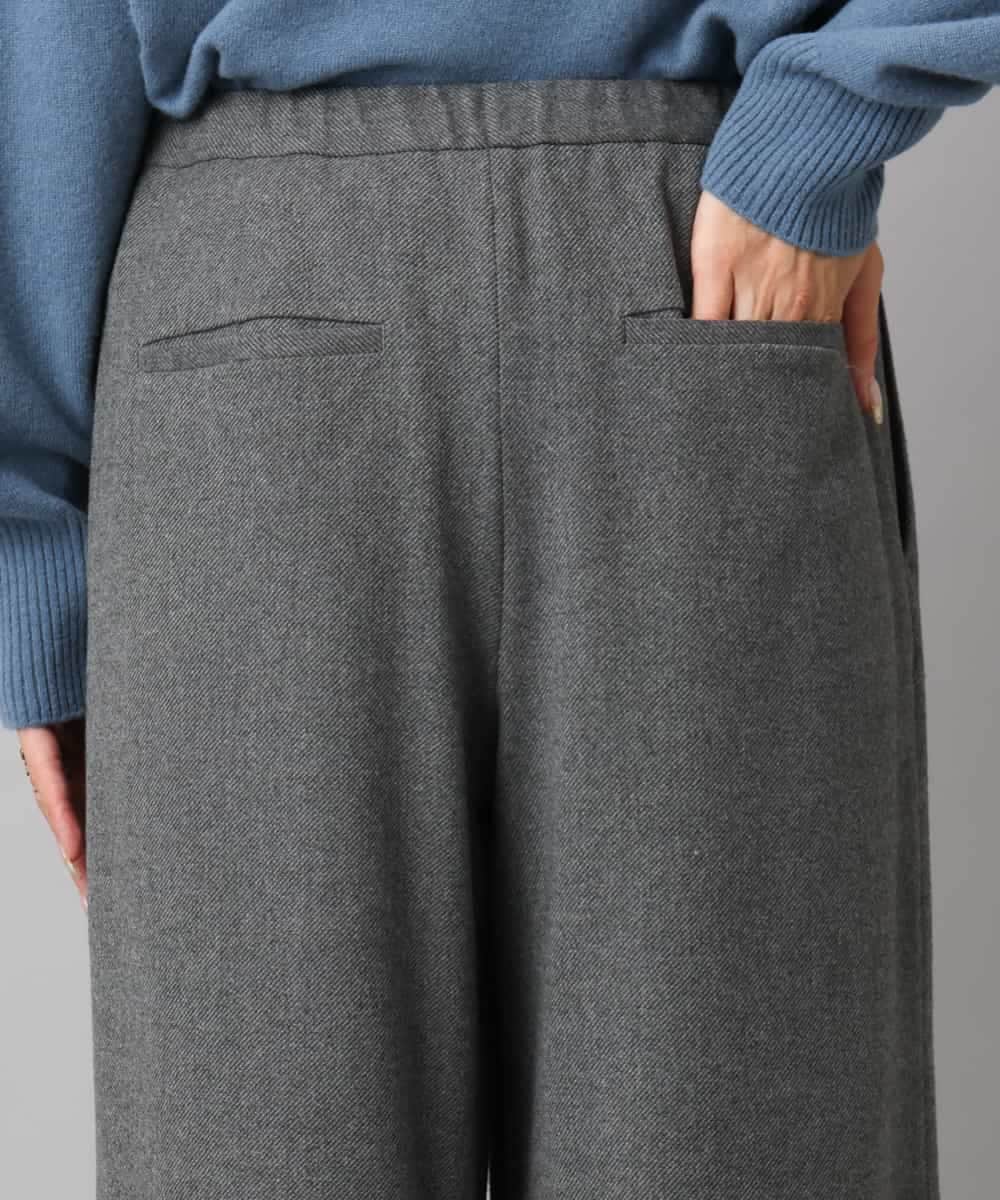 FMLAD14260 MICHEL KLEIN(ミッシェルクラン) 2WAYストレッチワイドパンツ グレー