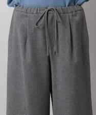 FMLAD14260 MICHEL KLEIN(ミッシェルクラン) 2WAYストレッチワイドパンツ グレー