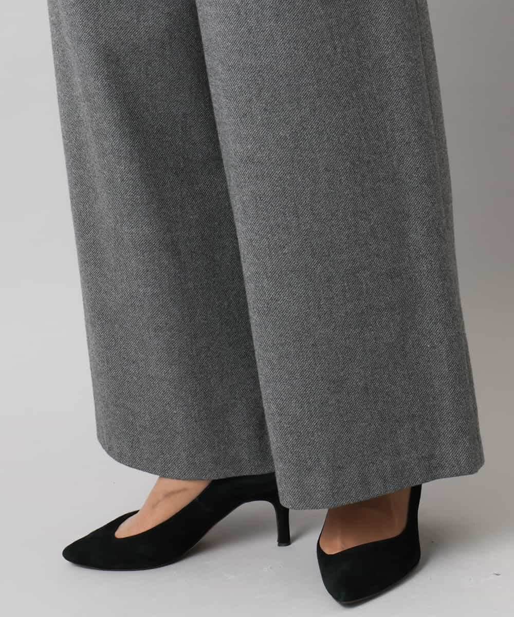 FMLAD14260 MICHEL KLEIN(ミッシェルクラン) 2WAYストレッチワイドパンツ グレー