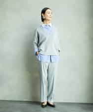 FMLAD15200 MICHEL KLEIN(ミッシェルクラン) コージーパンツ ライトグレー