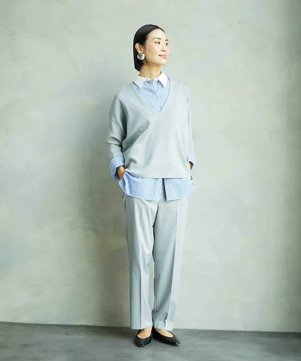 FMLAD15200 MICHEL KLEIN(ミッシェルクラン) コージーパンツ ライトグレー