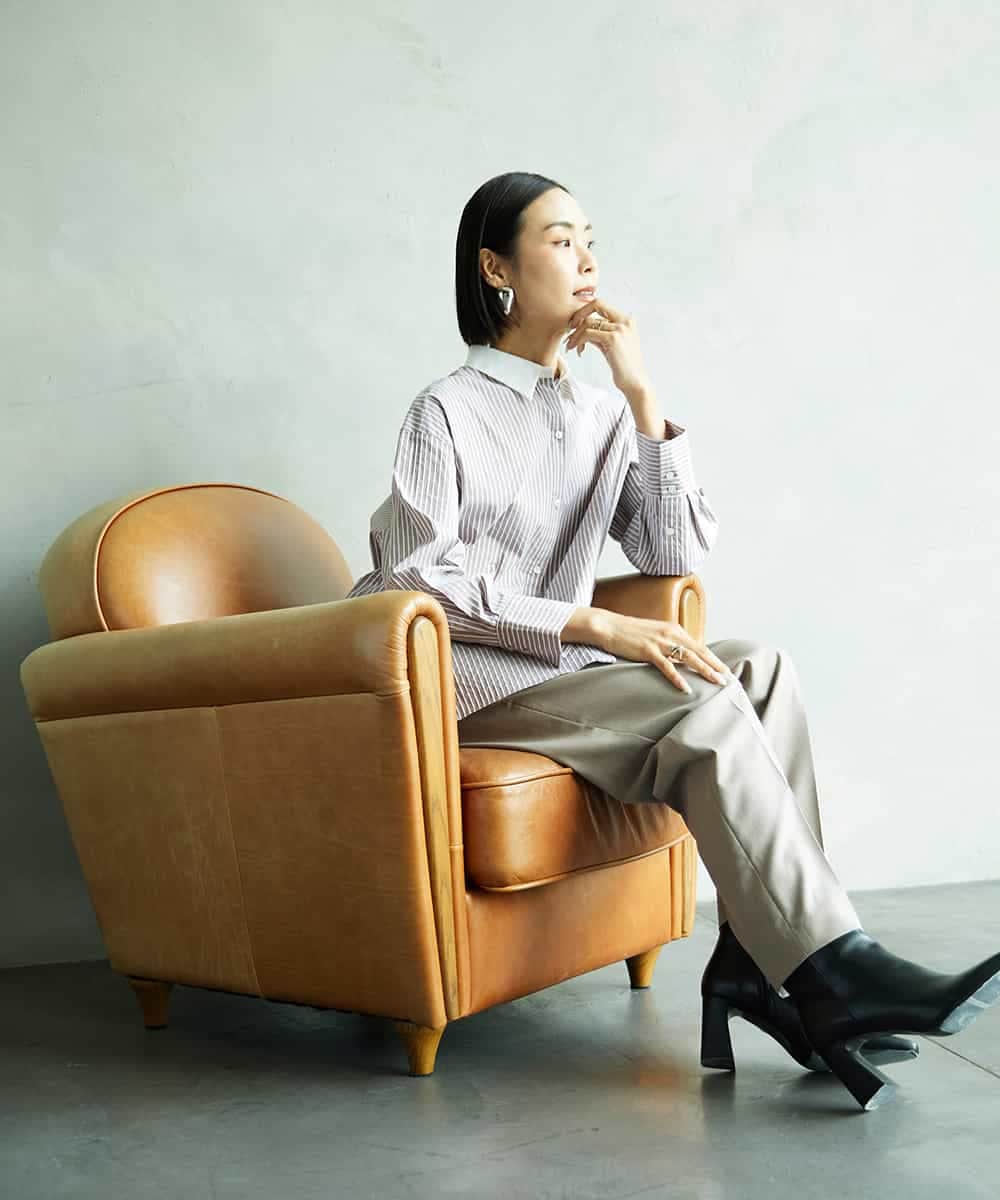 FMLAD15200 MICHEL KLEIN(ミッシェルクラン) コージーパンツ ライトグレー