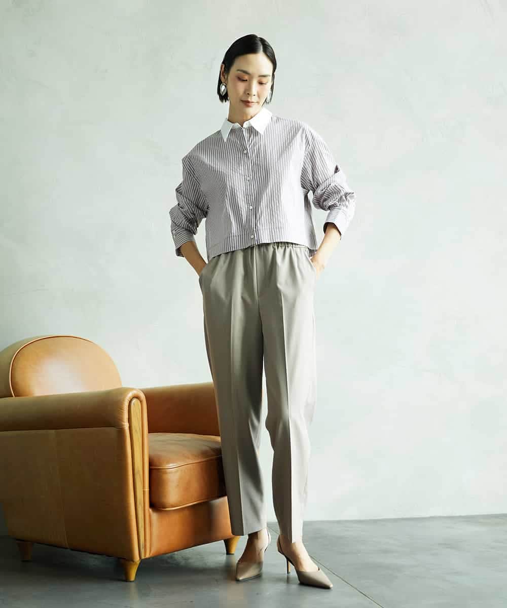 FMLAD15200 MICHEL KLEIN(ミッシェルクラン) コージーパンツ ライトグレー