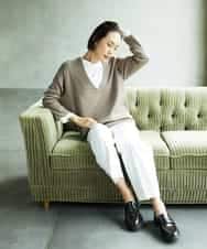 FMLAD15200 MICHEL KLEIN(ミッシェルクラン) コージーパンツ ライトグレー