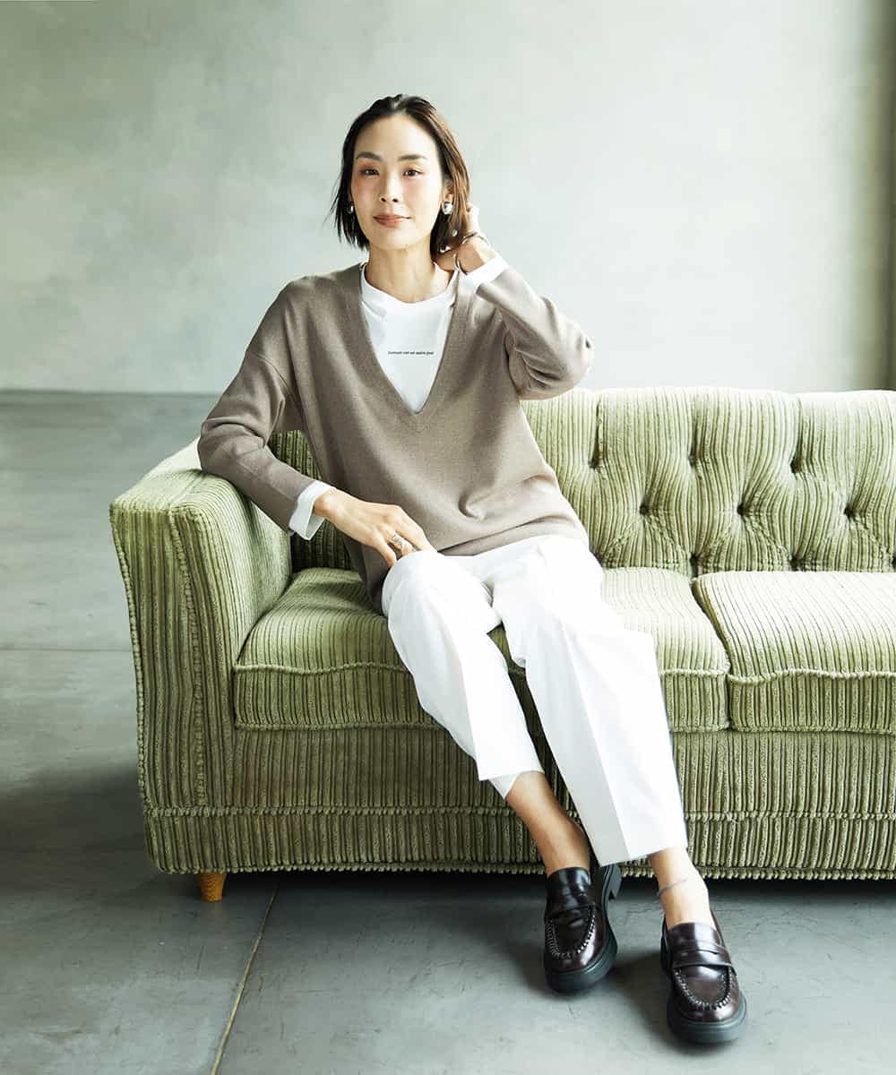 FMLAD15200 MICHEL KLEIN(ミッシェルクラン) コージーパンツ ライトグレー