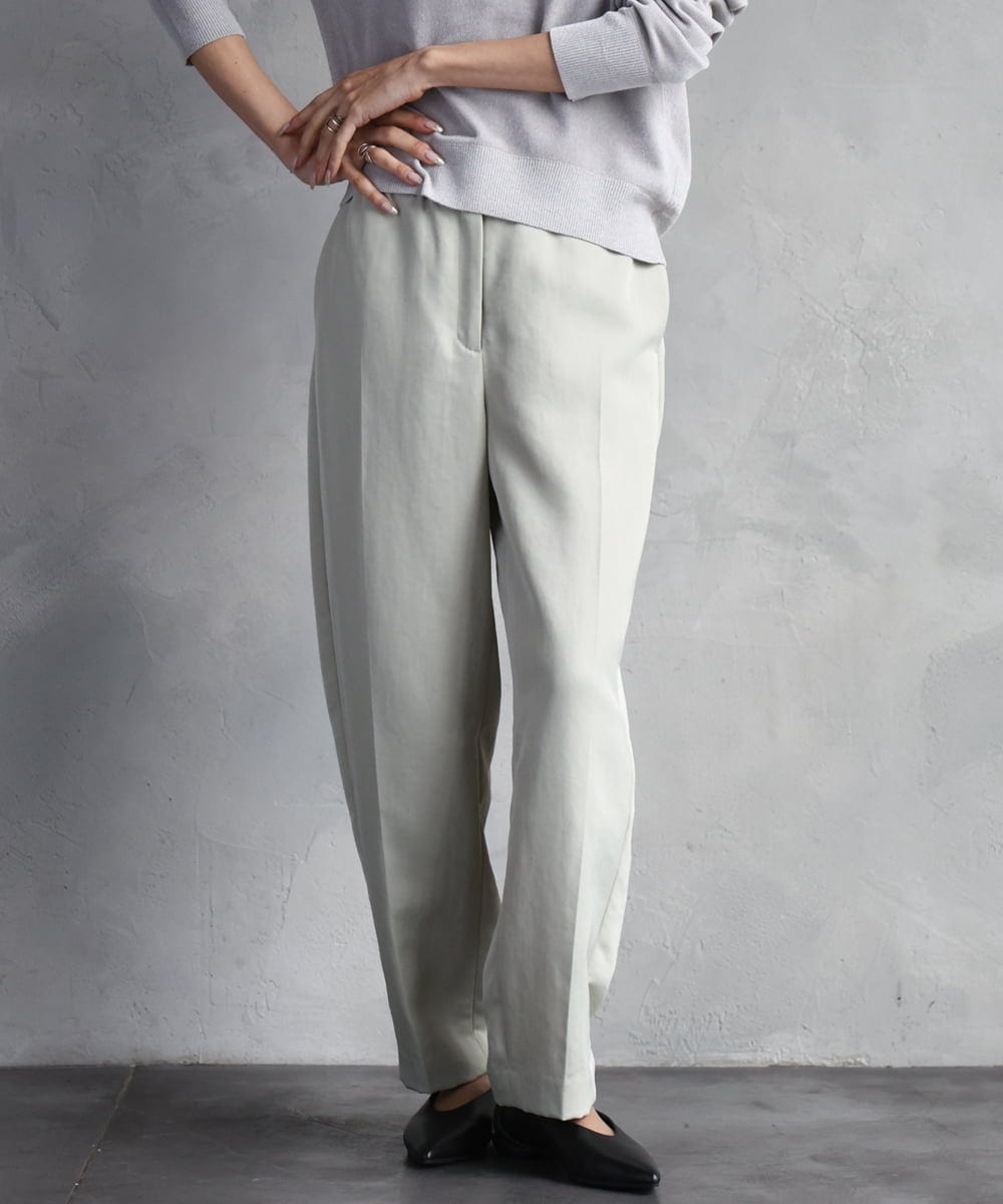 FMLAD18230 MICHEL KLEIN(ミッシェルクラン) バレルパンツ グリーン