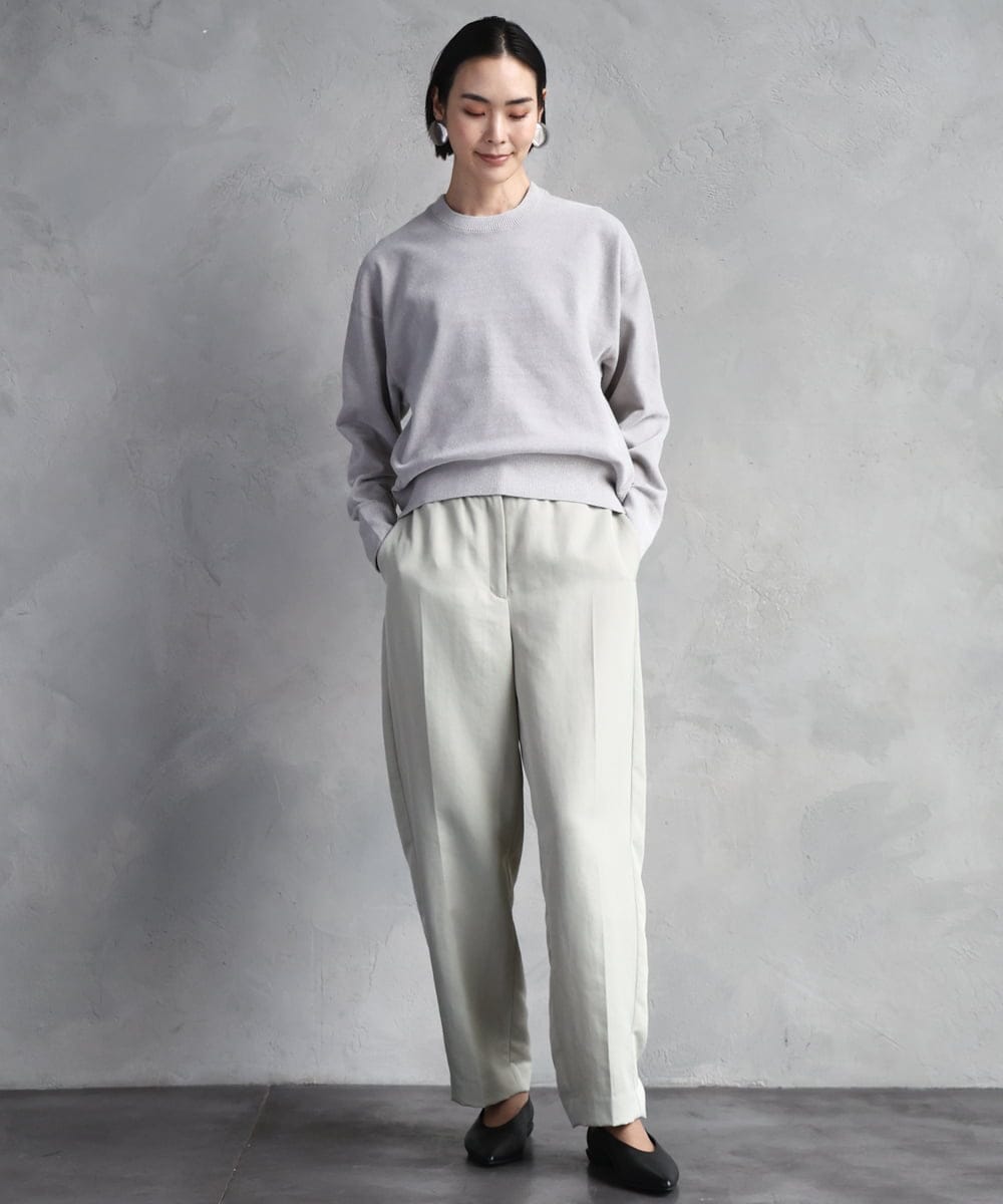 FMLAD18230 MICHEL KLEIN(ミッシェルクラン) バレルパンツ グリーン