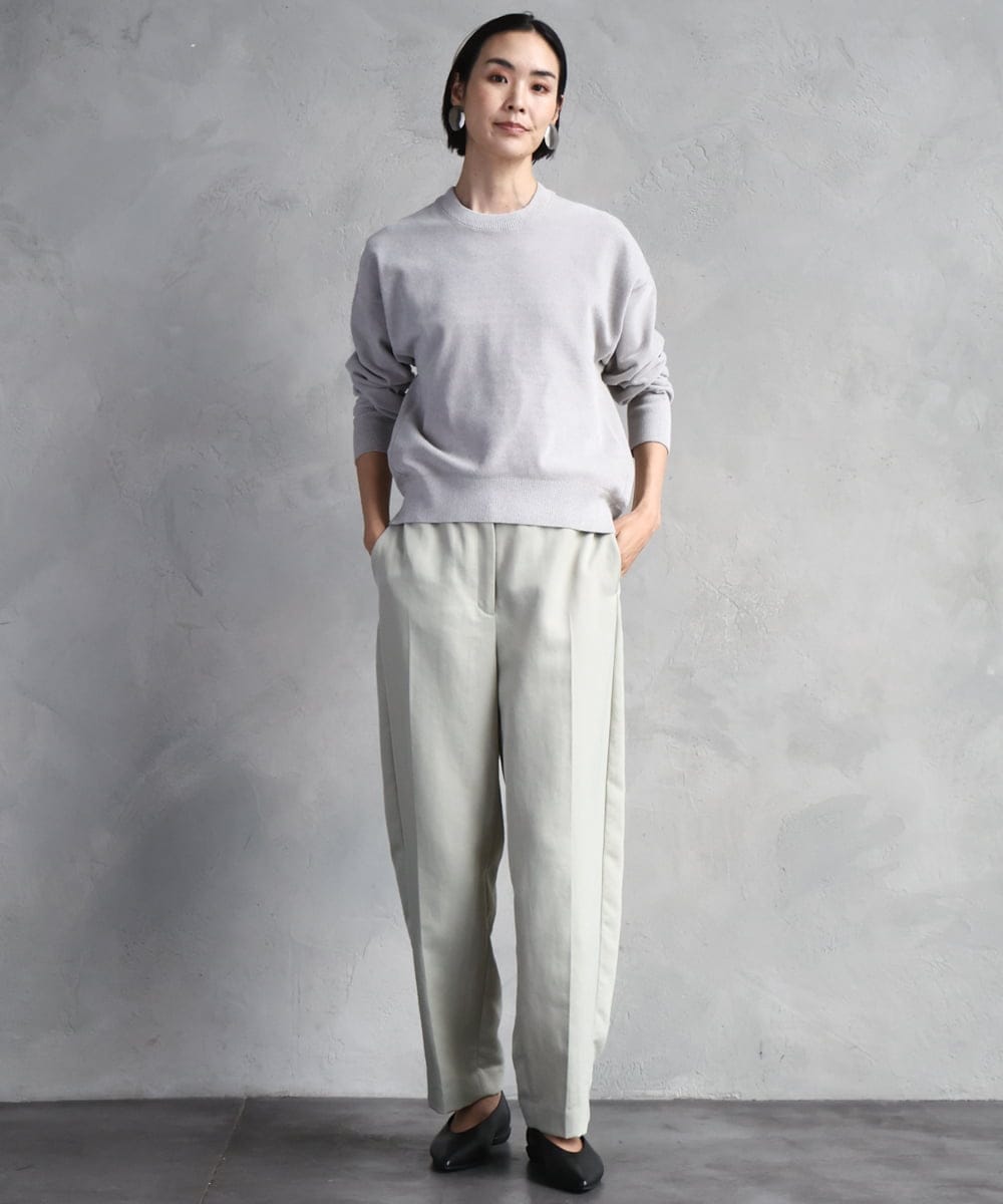 FMLAD18230 MICHEL KLEIN(ミッシェルクラン) バレルパンツ グリーン