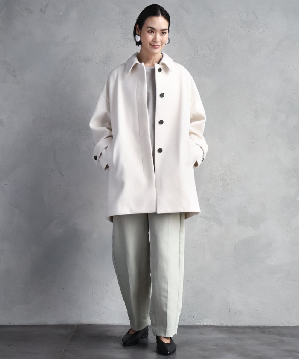 FMLAD18230 MICHEL KLEIN(ミッシェルクラン) バレルパンツ グリーン