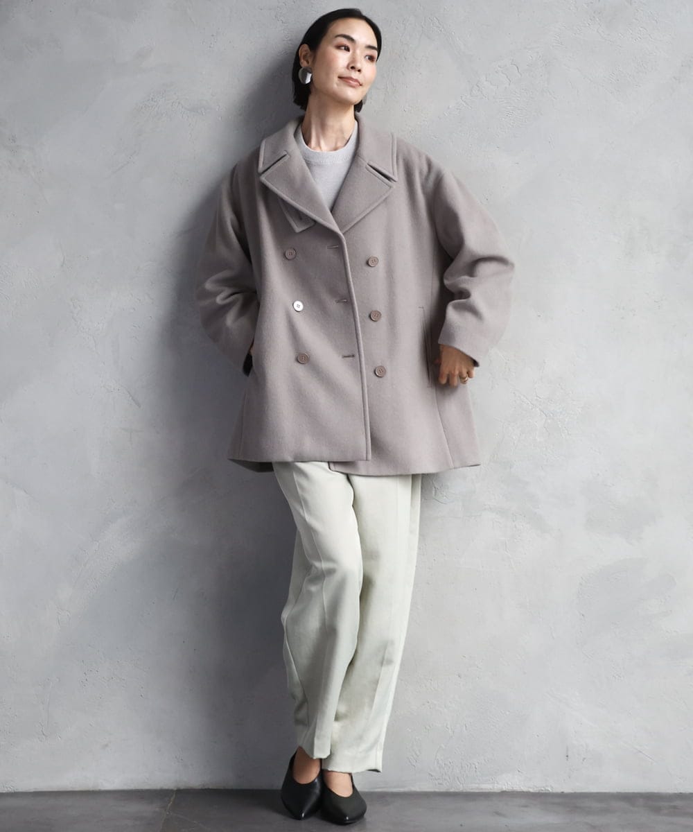 FMLAD18230 MICHEL KLEIN(ミッシェルクラン) バレルパンツ グリーン