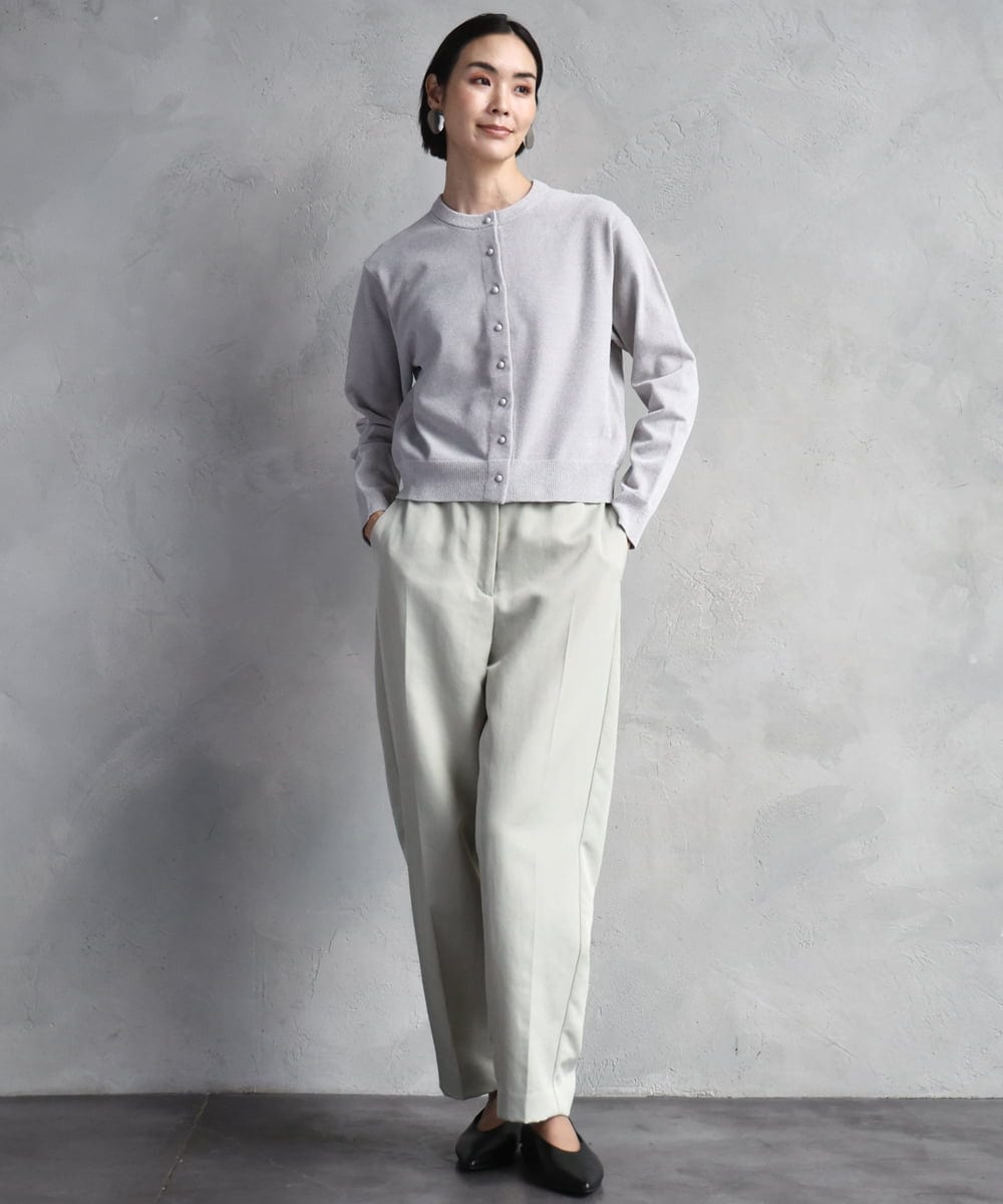 FMLAD18230 MICHEL KLEIN(ミッシェルクラン) バレルパンツ グリーン