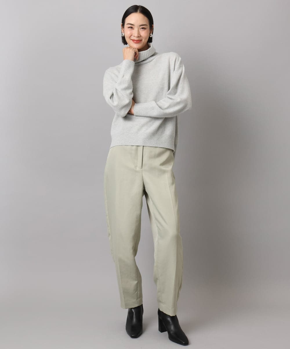 FMLAD18230 MICHEL KLEIN(ミッシェルクラン) バレルパンツ グリーン