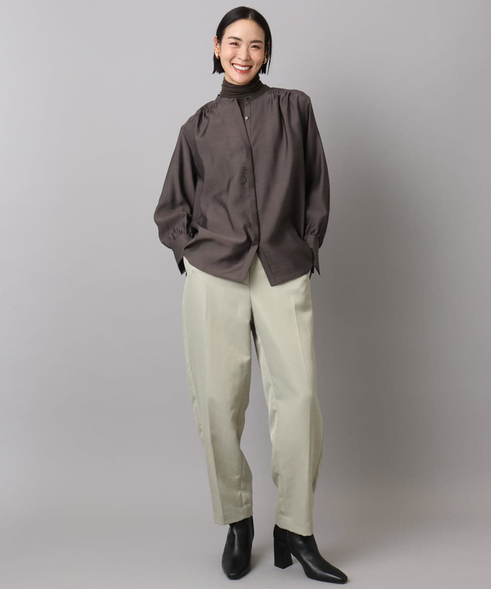 FMLAD18230 MICHEL KLEIN(ミッシェルクラン) バレルパンツ グリーン