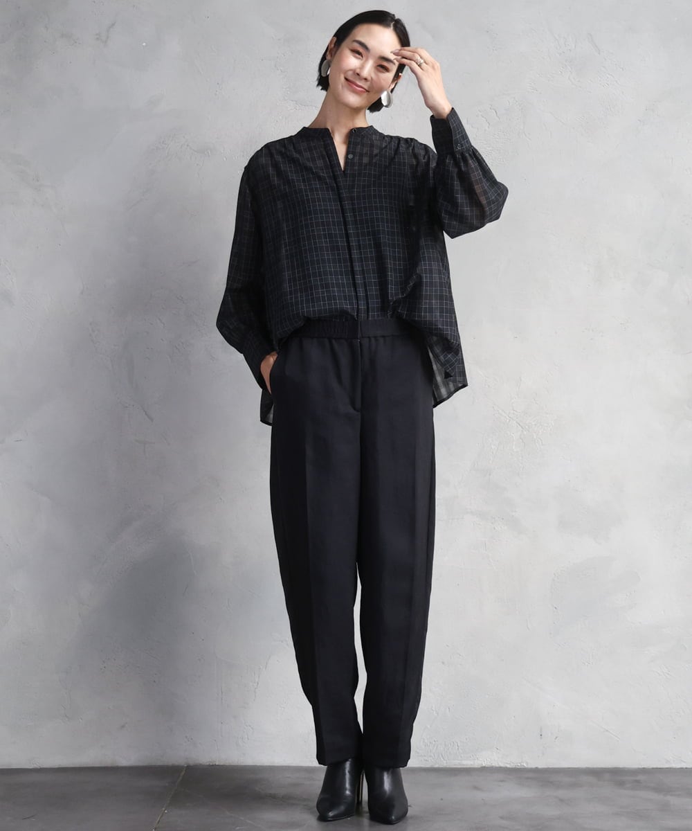 FMLAD18230 MICHEL KLEIN(ミッシェルクラン) バレルパンツ グリーン