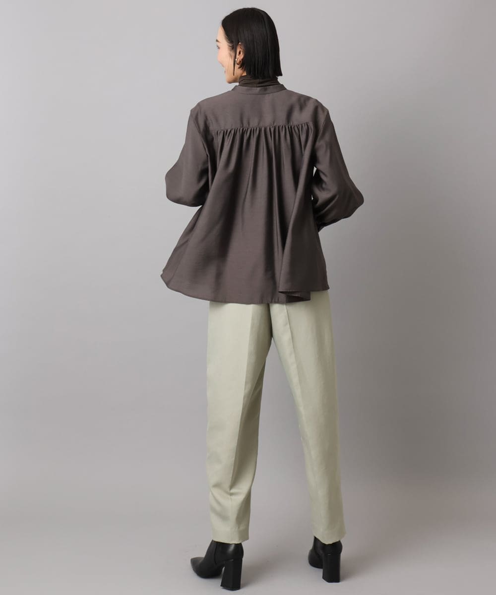 FMLAD18230 MICHEL KLEIN(ミッシェルクラン) バレルパンツ グリーン