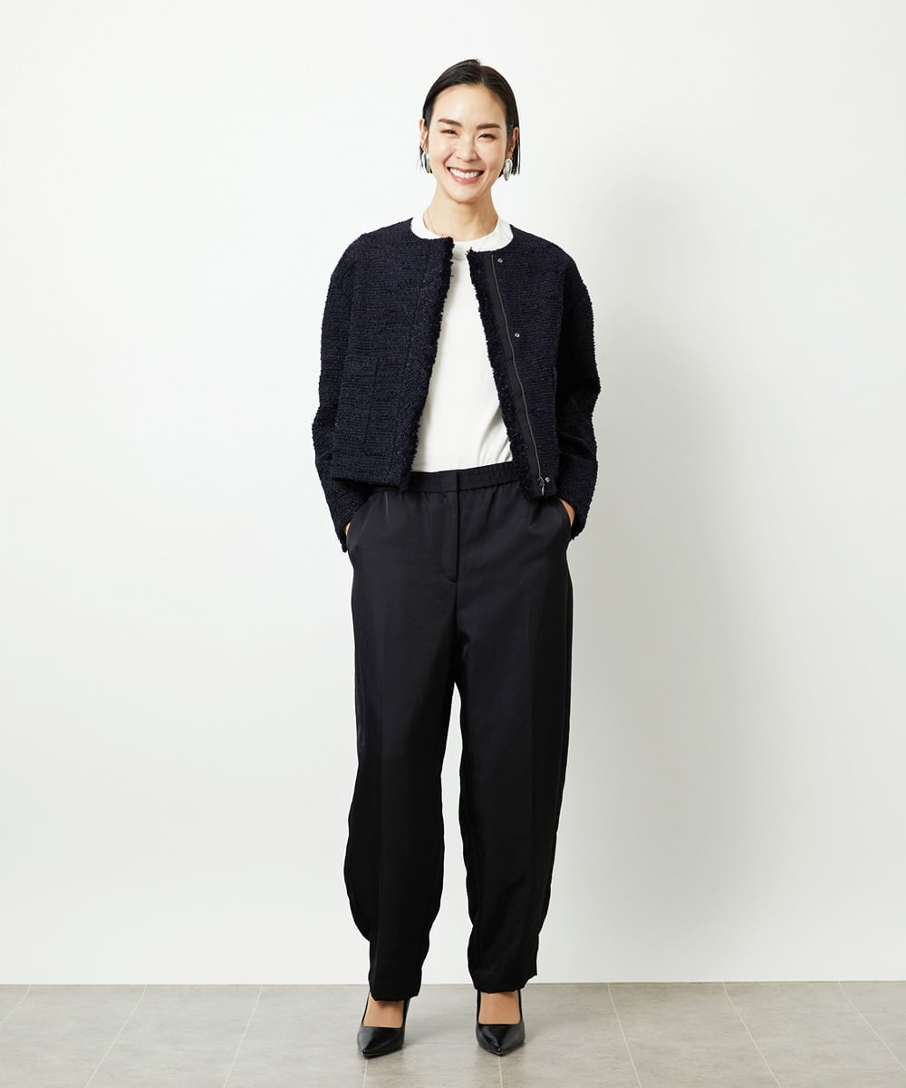 FMLAD18230 MICHEL KLEIN(ミッシェルクラン) バレルパンツ グリーン