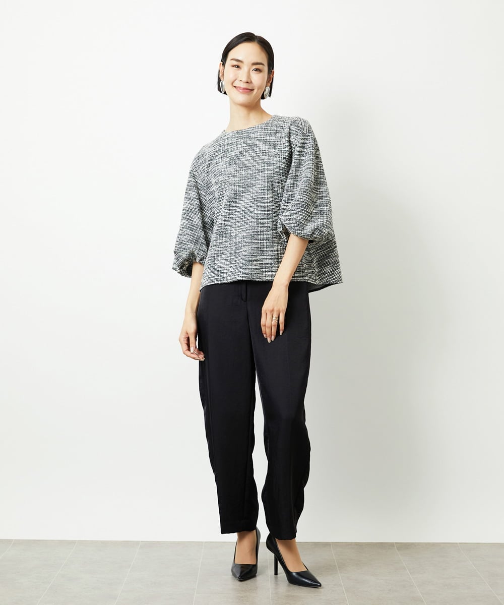 FMLAD18230 MICHEL KLEIN(ミッシェルクラン) バレルパンツ グリーン