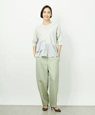 FMLAD18230 MICHEL KLEIN(ミッシェルクラン) バレルパンツ グリーン