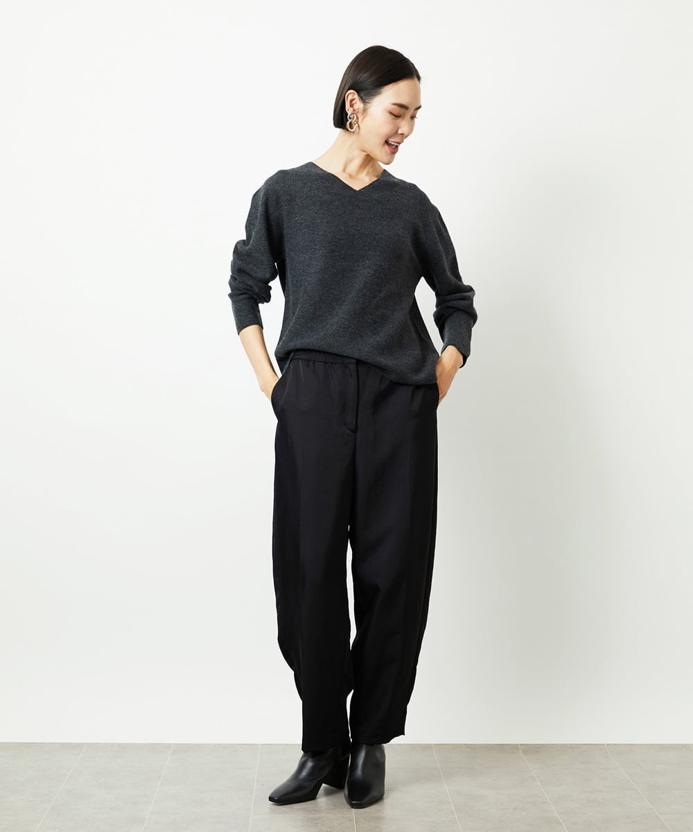 FMLAD18230 MICHEL KLEIN(ミッシェルクラン) バレルパンツ グリーン