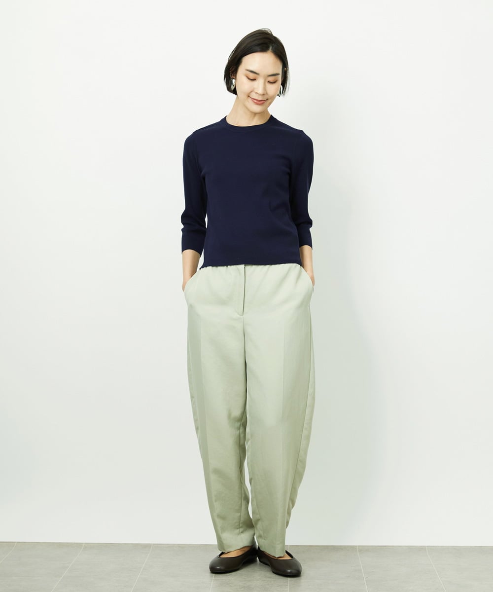 FMLAD18230 MICHEL KLEIN(ミッシェルクラン) バレルパンツ グリーン