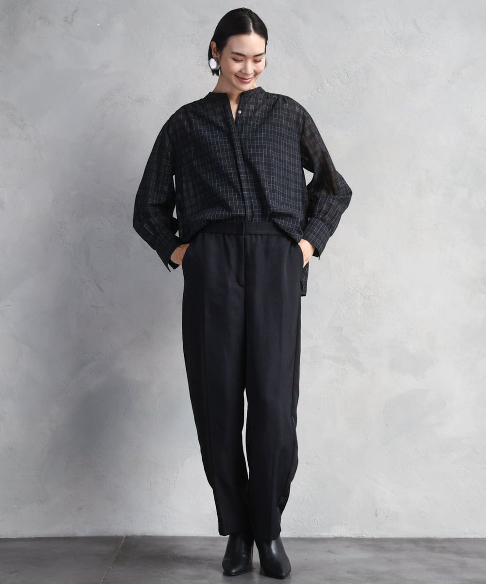 FMLAD18230 MICHEL KLEIN(ミッシェルクラン) バレルパンツ グリーン