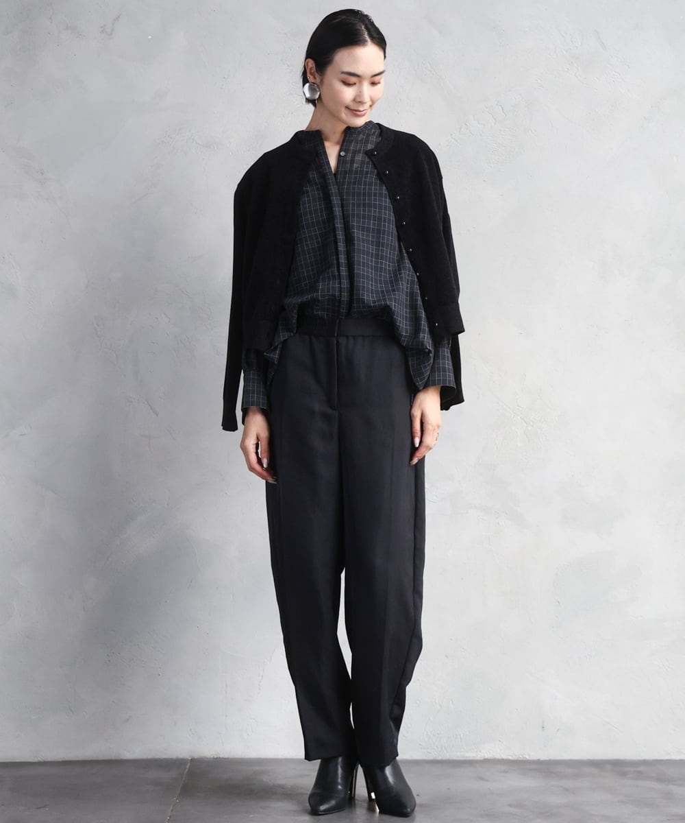 FMLAD18230 MICHEL KLEIN(ミッシェルクラン) バレルパンツ グリーン